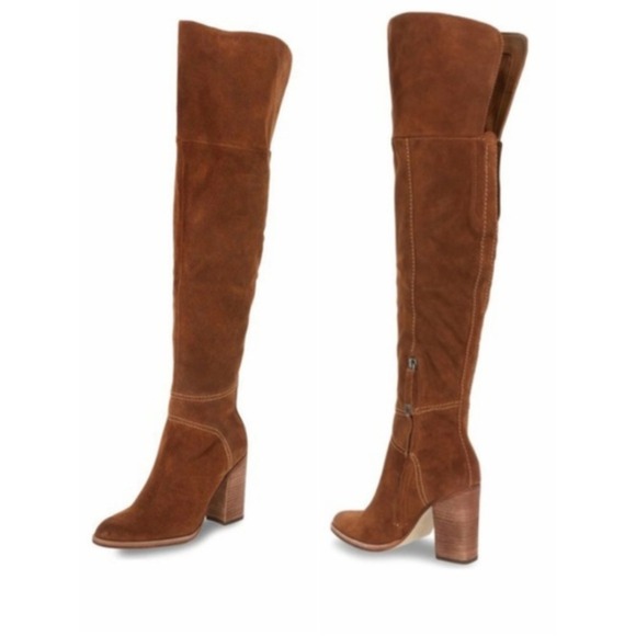 Dolce Vita Shoes - Dolce Vita Cash Over The Knee Thigh High Chestnut Suede Boots Size 8